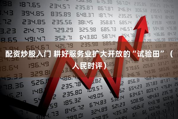 配资炒股入门 耕好服务业扩大开放的“试验田”（人民时评）