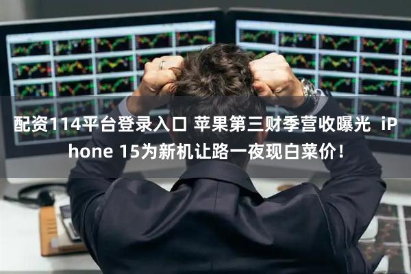 配资114平台登录入口 苹果第三财季营收曝光  iPhone 15为新机让路一夜现白菜价！
